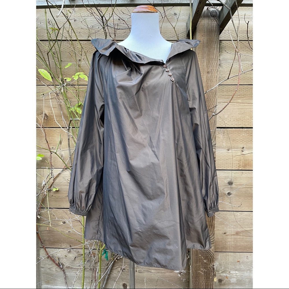 Givenchy Brown Ruff Collar Mini Dress W’s Sz 38